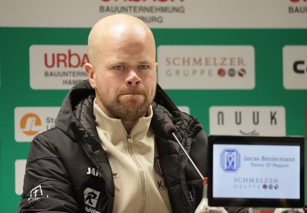 Football, Men, Season 2025 2026, RL Nord, VfB Luebeck vs SV Meppen 1 5 Coach Lucas Beniermann Meppen DFL REGULATIONS PROHIBIT ANY USE OF PHOTOGRAPHS AS IMAGE SEQUENCES AND OR QUASI VIDEO