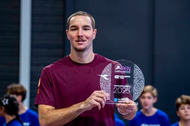 TENNIS : Finale All In Open Auvergne Rhone-Alpes - Decines - 15 11 2025 Jan-Lennard STRUFF remporte la finale du tournoi ATP, Tennis Herren Challenger 75 au ALL IN Country Club Ã DÃ cines-Charpieu le 15 11 2025. Photo Sandrine Thesillat PeNewZ  Copyright: xSandrinexThesillatx