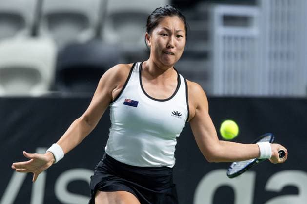 Billie Jean King Cup - Romania vs New Zealand, Vivian Yang during Billie Jean King Cup - Romania vs New Zealand, play-off match in Gorzow Wielkopolski, Poland on November 15, 2025 Gorzow Wielkopolski Poland  Copyright: xFotoxOlimpikx originalFilename:jastrzebowski-billieje251115_npVj7.jpg