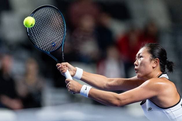 Billie Jean King Cup - Romania vs New Zealand, Vivian Yang during Billie Jean King Cup - Romania vs New Zealand, play-off match in Gorzow Wielkopolski, Poland on November 15, 2025 Gorzow Wielkopolski Poland  Copyright: xFotoxOlimpikx originalFilename:jastrzebowski-billieje251115_npxMB.jpg