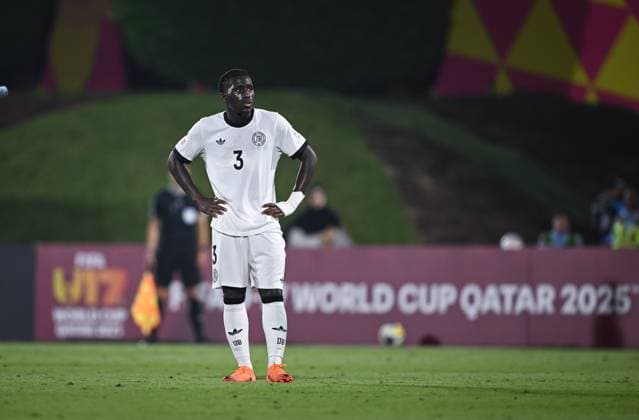 Football, Junior U 17 World Cup 2025 Doha Qatar Round of 16 15 11 2025 Match 83 Germany Burkina Faso Osman Mohamed Turay Germany