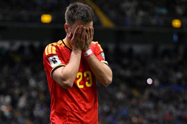 Kazakhstan v Belgium - FIFA World Cup, WM, Weltmeisterschaft, Fussball 2026 UEFA Qualifiers NUR-SULTAN, KAZAKHSTAN - NOVEMBER 15 : Raskin Nicolas midfielder of Belgium dejected after the game during the FIFA World Cup 2026 UEFA European Qualifiers group J match between Kazakhstan and Belgium on November 15, 2025 in Nur-Sultan, Kazakhstan, 15 11 2025 Nur-Sultan Kazakhstan  Copyright: xJanxDexMeuleneirx