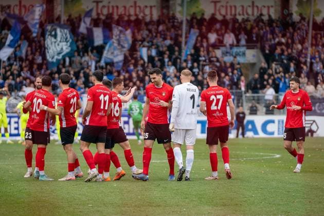 SG Sonnenhof Großaspach before the start of the match, SG Sonnenhof Großaspach vs SV Stuttgarter Kickers, Football, Regionalliga Südwest, Matchday 17, Season 2025 2026, 15 11 2025 SG Sonnenhof Großaspach vs SV Stuttgarter Kickers, Football, Regionalliga Südwest, Matchday 17, Season 2025 2026, 15 11 2025 Aspach Copyright: xEibner-Pressefoto PhilipxZieglerx EP_PZR