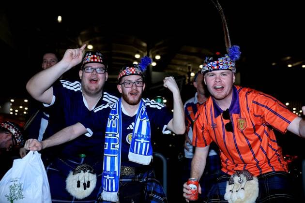 Scotland supporters arrive ahead of kick off Greece v Scotland, FIFA 2026 World Cup Qualifying, Group C, Football, Georgios Karaiskakis Stadium, Athens, Greece - 15 Nov 2025Athens Georgios Karaiskakis Stadium Greece EDITORIAL USE ONLY No use with unauthorised audio, video, data, fixture lists, club league logos or live services. Online in-match use limited to 120 images, no video emulation. No use in betting, games or single club league player publications.  Copyright: xGeorgexTewkesbury Shutterstockx 15786154j
