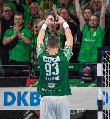 Handball, Men, Season 2025 2026, DAIKIN Handball Bundesliga 12 Matchday , Füchse Berlin THW Kiel, Mijajlo Marsenic Füchse Berlin , 15 11 2025, Copyright: xSebastianxRäppold MatthiasxKochx