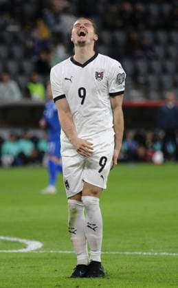 Cyprus Austria WCup Soccer Austria s Marcel Sabitzer reacts duringduring the World Cup 2026 group H qualifying soccer match between Cyprus and Austria, in Limassol, Cyprus, Saturday, Nov. 15, 2025 Limassol Cyprus  Copyright: xDanilxShamkinx originalFilename:shamkin-notitle251115_npyh2.jpg