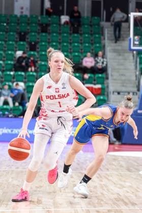 15.11.2025, Sosnowiec Mecz Eliminacje do Mistrzostw Europy Kobiet w koszykowce Polska - Rumunia - FIBA Womens EuroBasket Qualifiers Poland - Romania Nz. Magdalena Szymkiewicz Fot. Michal Chwieduk Arena Akcji NEWSPIX.PL --- newspix.pl 