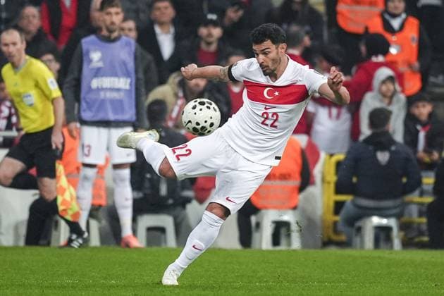 Turkiye v Bulgaria - 2026 FIFA World Cup, WM, Weltmeisterschaft, Fussball UEFA Qualifiers BURSA, TURKIYE - NOVEMBER 15: Kaan Ayhan of Turkiye in action during the 2026 FIFA World Cup UEFA Qualifiers Group E football match between Turkiye and Bulgaria at Ataturk Sports Complex Matli Stadium in Bursa, Turkiye, on November 15, 2025. Arife Karakum Anadolu Bursa Turkey. Editorial use only. Please get in touch for any other usage.  Copyright: x2025xAnadoluxArifexKarakumx