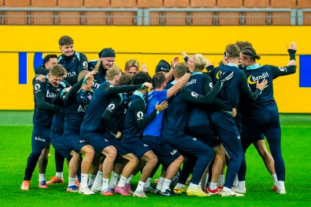 Football, World Cup qualifiers, Norway national team, Training