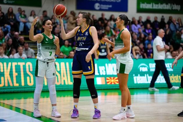 FIBA Women s EuroBasket 2027 Qualifiers Round 1, National Basketball Arena, Dublin 15 11 2025 Ireland vs Bosnia & Herzegovina Ajla Selimovic of Bosnia and Herzegovina with the ball Ajla Selimovic with the ball 15 11 2025  Copyright: x INPHO JamesxLawlorx _DSC4931