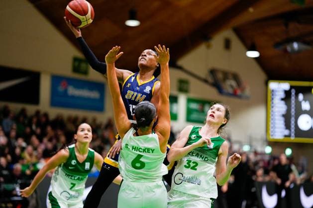 FIBA Women s EuroBasket 2027 Qualifiers Round 1, National Basketball Arena, Dublin 15 11 2025 Ireland vs Bosnia & Herzegovina Kamiah Smalls of Bosnia and Herzegovina in action Kamiah Smalls in action 15 11 2025  Copyright: x INPHO JamesxLawlorx _DSC5277