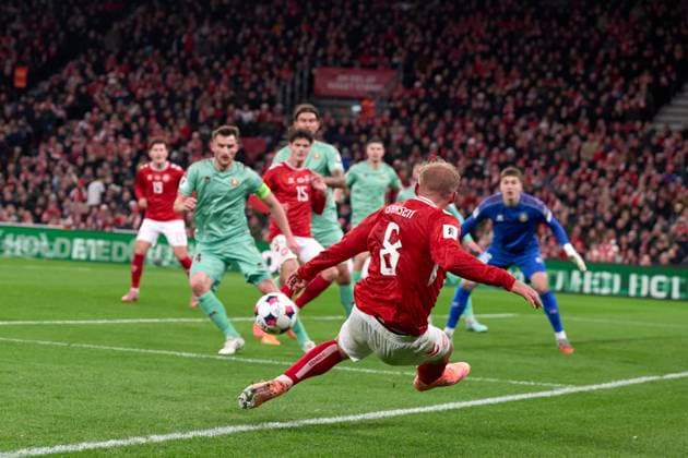 Football, World Cup Qualifier, Denmark - Belarus