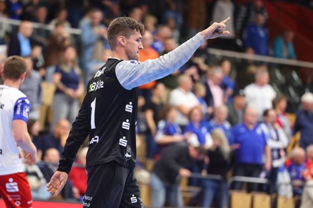 Mateusz Kornecki Balingen is pleased TV Grosswallstadt HBW Balingen Weilstetten, Handball, 2 Bundesliga, 15 11 2025 TV Grosswallstadt HBW Balingen Weilstetten, Handball, 2 Bundesliga, 15 11 2025 Elsenfeld Copyright: xEibner-Pressefotox EP_RWS