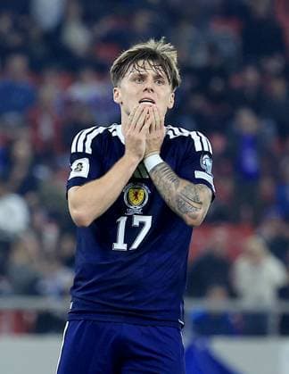 Ben Gannon-Doak of Scotland reacts after a missed opportunity Greece v Scotland, FIFA 2026 World Cup Qualifying, Group C, Football, Georgios Karaiskakis Stadium, Athens, Greece - 15 Nov 2025Athens Georgios Karaiskakis Stadium Greece EDITORIAL USE ONLY No use with unauthorised audio, video, data, fixture lists, club league logos or live services. Online in-match use limited to 120 images, no video emulation. No use in betting, games or single club league player publications. Copyright: xGeorgexTewkesbury Shutterstockx 15786154cl