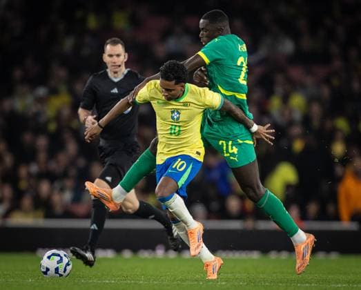 Brazil x Senegal Rodrygo in action during game against Senegal at Emirates stadium in London, UK, today November 15, 2024. Copyright: xx 0L3A1341