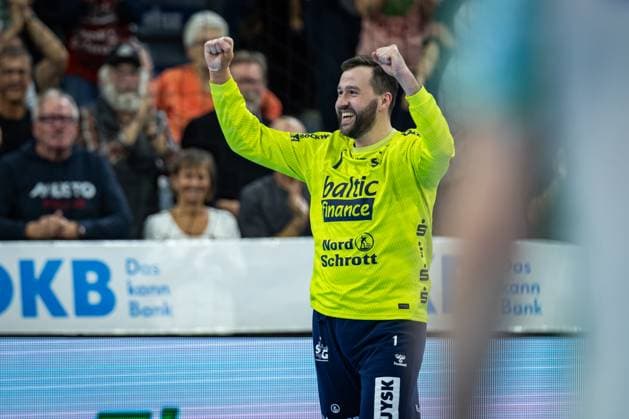 DAIKIN HBL SG Flensburg Handewitt vs SC Magdeburg 15 11 25 Benjamin Buric No 01, SG Flensburg Handewitt DAIKIN HBL SG Flensburg Handewitt vs SC Magdeburg, GP JOULE Arena on 15 11 25 Copyright: xBEAUTIFULxSPORTS MarioxM.xKobergx