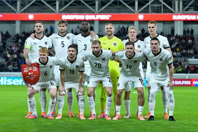 November 15, 2025, Limassol, Limassol, Cyprus: The team of Austria before the UEFA Europeans Qualifiers World Cup 2026 Group H match between Cyprus and Austria at Alphamega Stadium in Kolossi,Limassol on 15 November 2025 Limassol Cyprus - ZUMAk195 20251115_znp_k195_044 Copyright: xXenophonxKarakalosx