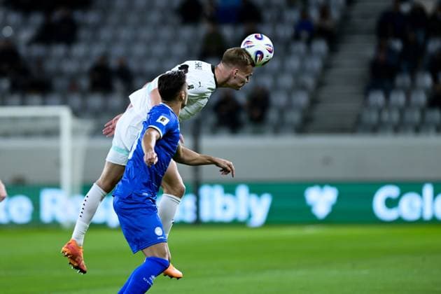 November 15, 2025, Limassol, Limassol, Cyprus: PHILLIPP LIENHART (15) of Austria and PETROS SOTIRIOU (10) of Cyprus in action during the UEFA Europeans Qualifiers World Cup 2026 Group H match between Cyprus and Austria at Alphamega Stadium in Kolossi,Limassol on 15 November 2025 Limassol Cyprus - ZUMAk195 20251115_znp_k195_058 Copyright: xXenophonxKarakalosx