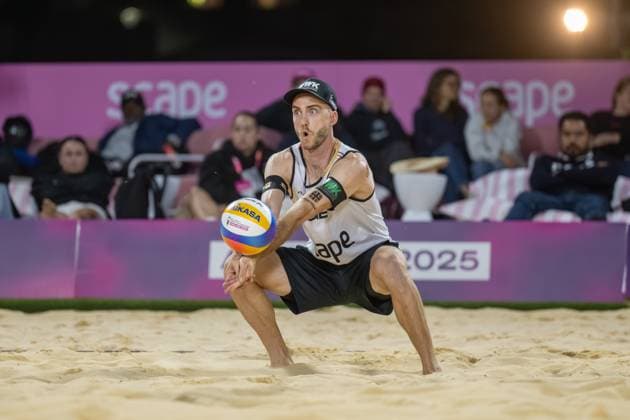 Beach Volleyball World Championships Adelaide, Australia 15 11 2025 ADELAIDE, AUSTRALIA NOVEMBER 15 Clemens Wickler Player 2, GER during the Beach Volleyball World Championships at Adelaide on November 15, 2025 in Adelaide, Australia Copyright: xBEAUTIFULxSPORTS PeterxWeberx