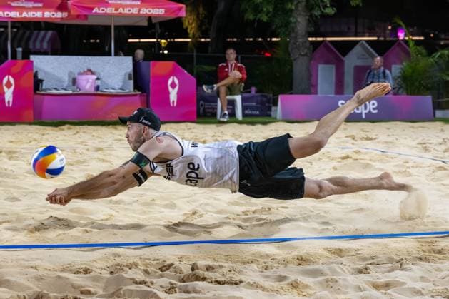Beach Volleyball World Championships Adelaide, Australia 15 11 2025 ADELAIDE, AUSTRALIA NOVEMBER 15 Clemens Wickler Player 2, GER during the Beach Volleyball World Championships at Adelaide on November 15, 2025 in Adelaide, Australia Copyright: xBEAUTIFULxSPORTS PeterxWeberx