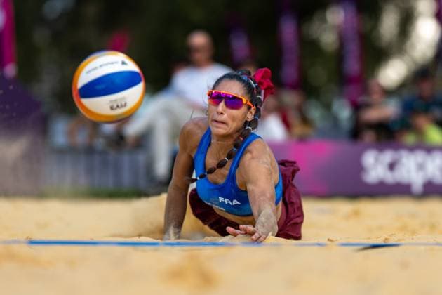 Beach Volleyball World Championships Adelaide, Australia 15 11 2025 ADELAIDE, AUSTRALIA NOVEMBER 15 Clémence Vieira Player 1, FRA during the Beach Volleyball World Championships at Adelaide on November 15, 2025 in Adelaide, Australia Copyright: xBEAUTIFULxSPORTS PeterxWeberx