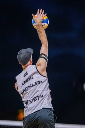 Beach Volleyball World Championships Adelaide, Australia 15 11 2025 ADELAIDE, AUSTRALIA NOVEMBER 15 Clemens Wickler Player 2, GER during the Beach Volleyball World Championships at Adelaide on November 15, 2025 in Adelaide, Australia Copyright: xBEAUTIFULxSPORTS PeterxWeberx