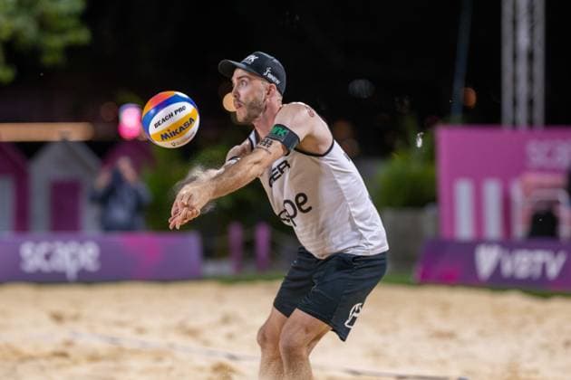 Beach Volleyball World Championships Adelaide, Australia 15 11 2025 ADELAIDE, AUSTRALIA NOVEMBER 15 Clemens Wickler Player 2, GER during the Beach Volleyball World Championships at Adelaide on November 15, 2025 in Adelaide, Australia Copyright: xBEAUTIFULxSPORTS PeterxWeberx