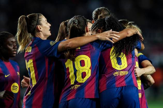 FC Barcelona, Barca v Real Madrid - Liga F Moeve Aitana Bonmati of FC Barcelona celebrates after scoring a goal with her team during the Liga F Moeve match between FC Barcelona Femeni and Real Madrid Femenino at Estadi Olimpic Lluis Companys in Barcelona, Spain, on November 15, 2025. Barcelona Spain  Copyright: xGongorax originalFilename:bonilla-fcbarcel251115_npoS7.jpg