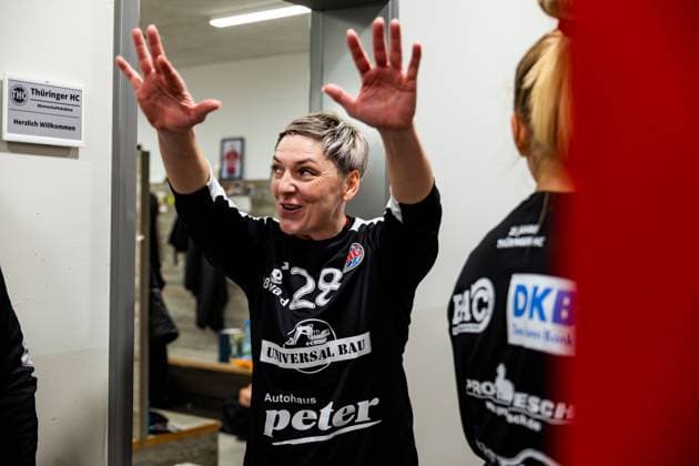 15 11 2025, GER, Handball, Women, Season 2025 2026, Alsco 1 Bl, 8 Matchday, Thueringer HC TuS Metzingen Lydia Jakubisova Thueringer HC,28 99947 Bad Langensalza Salza Halle Sporthalle Mehrz Thüringen Germany