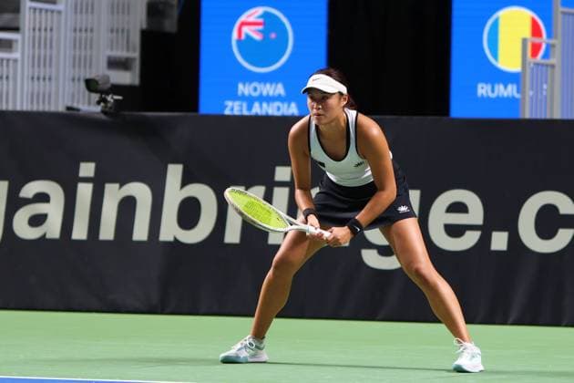 RECORD DATE NOT STATED GORZOW WIELKOPOLSKI 15.11.2025 BILLIE JEAN KING CUP MECZ RUMUNIA - NOWA ZELANDIA --- GAME ROMANIA - NEW ZEALAND NZ Elyse Tse FOT. PIOTR KACZMAREK 400mm.pl NEWSPIX.PL --- newspix.pl 