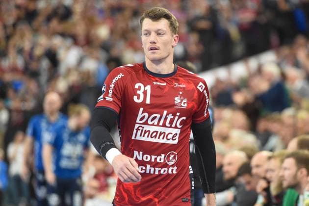 Handball I Men I Season 2025 2026 I Bundesliga I 12 Matchday I SG Flensburg Handewitt SC Magdeburg I 15 11 2025 Emil Jakobsen 31, SG Flensburg Handewitt Copyright: xLobeca JanxKirschnerx