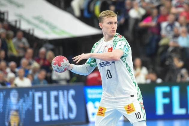 Handball I Men I Season 2025 2026 I Bundesliga I 12 Matchday I SG Flensburg Handewitt SC Magdeburg I 15 11 2025 Gisli Thorgeir Kristjansson 10, SC Magdeburg Copyright: xLobeca JanxKirschnerx