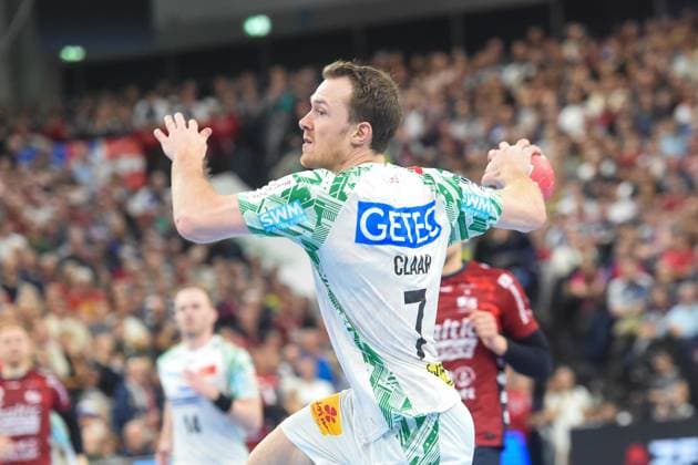 Handball I Men I Season 2025 2026 I Bundesliga I 12 Matchday I SG Flensburg Handewitt SC Magdeburg I 15 11 2025 Felix Claar 7, SC Magdeburg Copyright: xLobeca JanxKirschnerx