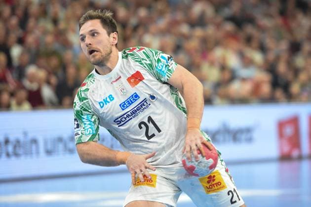 Handball I Men I Season 2025 2026 I Bundesliga I 12 Matchday I SG Flensburg Handewitt SC Magdeburg I 15 11 2025 Albin Lagergren 21, SC Magdeburg Copyright: xLobeca JanxKirschnerx
