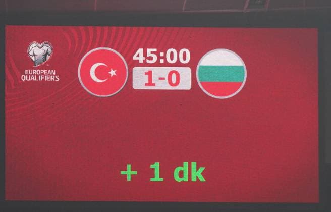 ISTANBUL, TURKEY - NOVEMBER 15: Scoreboard during the FIFA World Cup, WM, Weltmeisterschaft, Fussball 2026 qualifier match between Türkiye and Bulgaria at Buyuksehir Belediye Stadium on November 15, 2025 in Bursa, Turkey. Bursa Turkey Copyright: xSeskimphotox Turkey-Bulgaria-151125 (90)