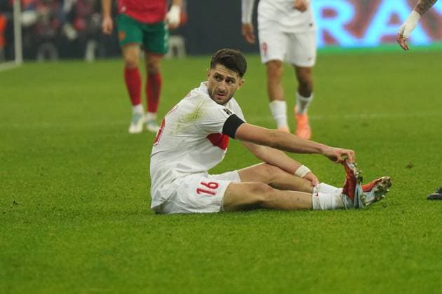 ISTANBUL, TURKEY - NOVEMBER 15: Ismail Yuksek of Turkey during the FIFA World Cup, WM, Weltmeisterschaft, Fussball 2026 qualifier match between Türkiye and Bulgaria at Buyuksehir Belediye Stadium on November 15, 2025 in Bursa, Turkey. Bursa Turkey Copyright: xSeskimphotox Turkey-Bulgaria-151125 (143)