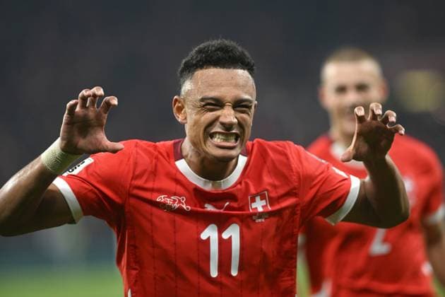 DAN NDOYE, Svizzera, World Cup 2026 Qualifying, Switzerland-Sweden 4-1, esultanza, jubel, joy, celebration, SINGLE SHOT QUALIFICAZIONI MONDIALI 2026 SVIZZERA-SVEZIA 4-1