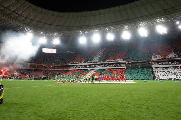 November 15, 2025, Bilbao, Basque Country, Spain: A view of the friendly football match between Basque Country and Palestine at San Mames Stadium. Bilbao Spain - ZUMAd308 20251115_zsp_d308_003 Copyright: xJuanxCarlosxLucasx