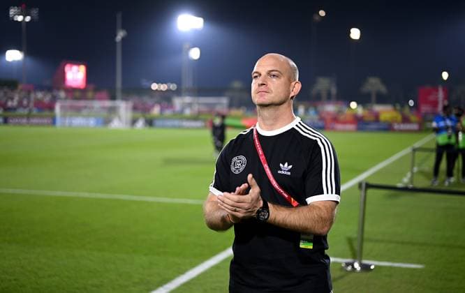 Football, Juniors U 17 World Cup 2025 Doha Qatar Round of 16 15 11 2025 Match 83 Germany Burkina Faso Coach Marc Patrick Meister Germany