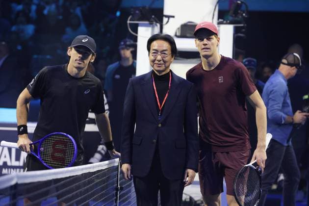 Turin, Italy: Tennis, ATP, Tennis Herren FINALS 2025 Alex de Minaur AUS, Jannik Sinner ITA, Turin, Italy, November 15, 2025. Photo Turin Italy  - ZUMAp169 20251115_zea_p169_097 Copyright: xFelicexCalabrox TURIN, ATP FINALS 2025  - ZUMA0840 20251115_zea_p169_097 Copyright: xIMAGO FelicexCalabrox