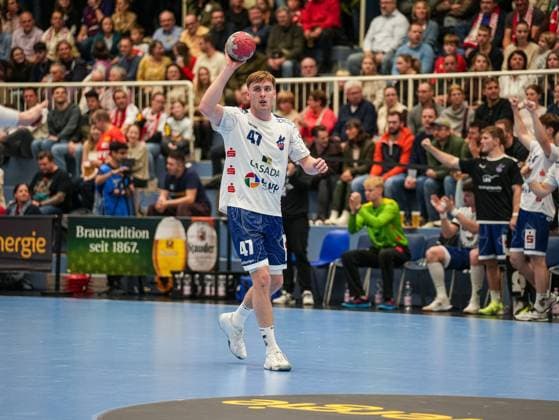 Dustin Kraus 1 VFL Potsdam, 47 TuSEM Essen vs 1 VfL Potsdam, Handball, 2 Bundesliga, Matchday 11, Season 2025 2026, 15 11 2025 TuSEM Essen vs 1 VfL Potsdam, Handball, 2 Bundesliga, Matchday 11, Season 2025 2026, 15 11 2025 Essen Copyright: xEibner-Pressefoto DamianxKruczynx EP_DKI