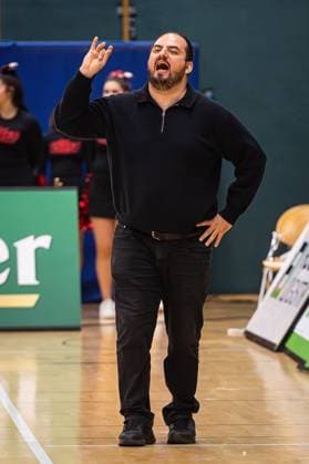 15 11 2025, xovx, Basketball Regionalliga Südwest, Lich Basketball MTV Stuttgart Trainer Anestis Fesatidis MTV Stuttgart , Freisteller Lich Sporthalle Dietrich Bonhoeffer S Hessen Deutschland DE