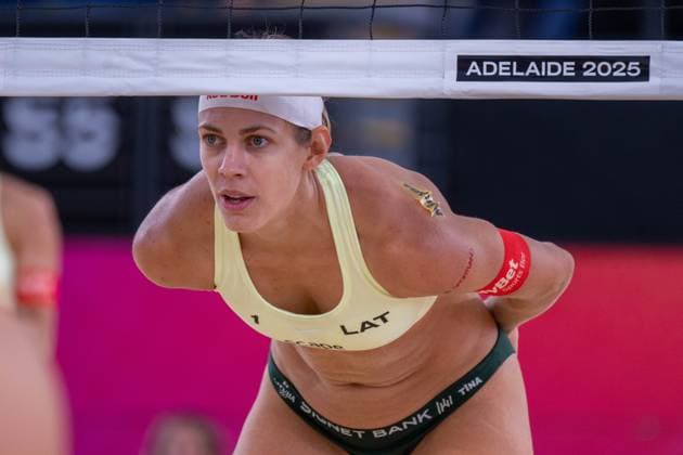 Beach Volleyball World Championships Adelaide, Australia 16 11 2025 ADELAIDE, AUSTRALIA NOVEMBER 16 Tina Graudina Player 1, LAT during the Beach Volleyball World Championships at Adelaide on November 16, 2025 in Adelaide, Australia Copyright: xBEAUTIFULxSPORTS PeterxWeberx