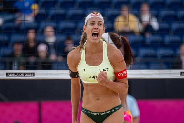 Beach Volleyball World Championships Adelaide, Australia 16 11 2025 ADELAIDE, AUSTRALIA NOVEMBER 16 Tina Graudina Player 1, LAT during the Beach Volleyball World Championships at Adelaide on November 16, 2025 in Adelaide, Australia Copyright: xBEAUTIFULxSPORTS PeterxWeberx