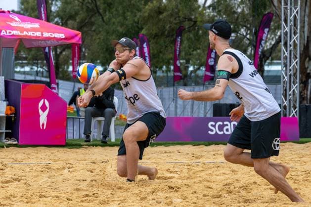 Beach Volleyball World Championships Adelaide, Australia 16 11 2025 ADELAIDE, AUSTRALIA NOVEMBER 16 Nils Ehlers Player 1 GER , Clemens Wickler Player 2 GER during the Beach Volleyball World Championships at Adelaide on November 16, 2025 in Adelaide, Australia Copyright: xBEAUTIFULxSPORTS PeterxWeberx