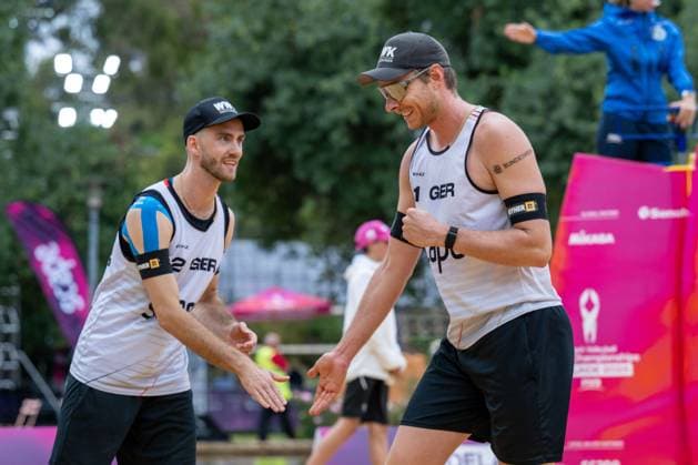 Beach Volleyball World Championships Adelaide, Australia 16 11 2025 ADELAIDE, AUSTRALIA NOVEMBER 16 Nils Ehlers Player 1 GER , Clemens Wickler Player 2 GER during the Beach Volleyball World Championships at Adelaide on November 16, 2025 in Adelaide, Australia Copyright: xBEAUTIFULxSPORTS PeterxWeberx