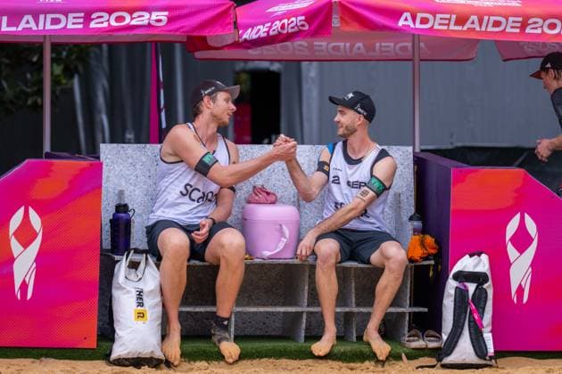 Beach Volleyball World Championships Adelaide, Australia 16 11 2025 ADELAIDE, AUSTRALIA NOVEMBER 16 Nils Ehlers Player 1 GER , Clemens Wickler Player 2 GER during the Beach Volleyball World Championships at Adelaide on November 16, 2025 in Adelaide, Australia Copyright: xBEAUTIFULxSPORTS PeterxWeberx