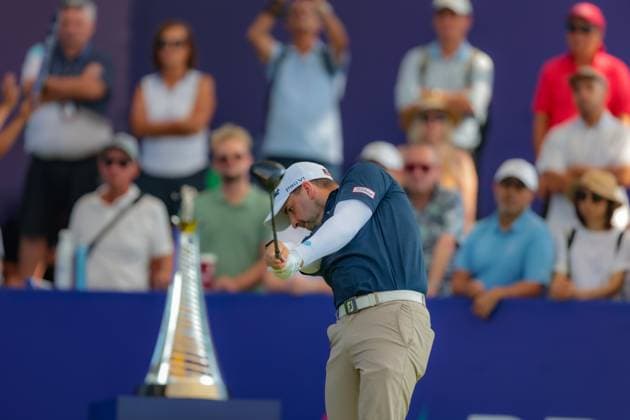 DUBAI, UNITED ARAB EMIRATES - 16.11.2025: Nicolai VON DELLINGSHAUSEN (GER) DP World Tour Championship Dubai at Jumeirah Golf Estates on November 16, 2025 in Dubai, United Arab Emirates.