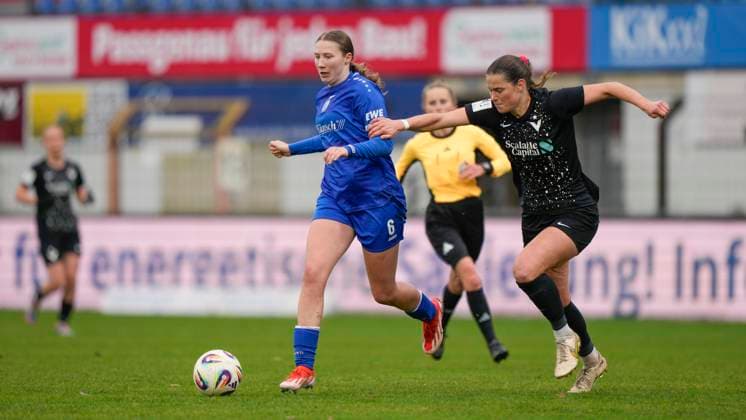 16 11 2025, Hänsch Arena, Meppen, GER, 2 Bundesliga, Women SV Meppen vs Viktoria Berlin, Laura Bröring SV Meppen 6 DFL REGULATIONS PROHIBIT ANY USE OF PHOTOGRAPHS AS IMAGE SEQUENCES AND OR QUASI VIDEO Meppen Lower Saxony Germany Hänsch Arena