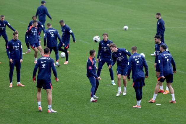 Football, World Cup qualifiers, Croatia national team training
